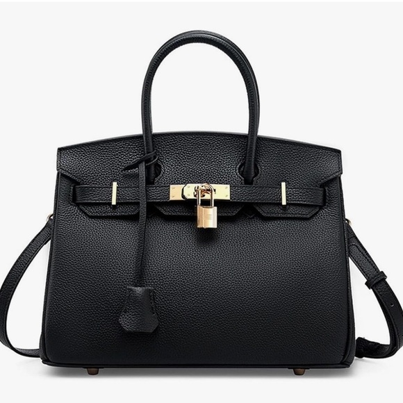 Genuine Leather Top Handle Handbag - Picture 2 of 3